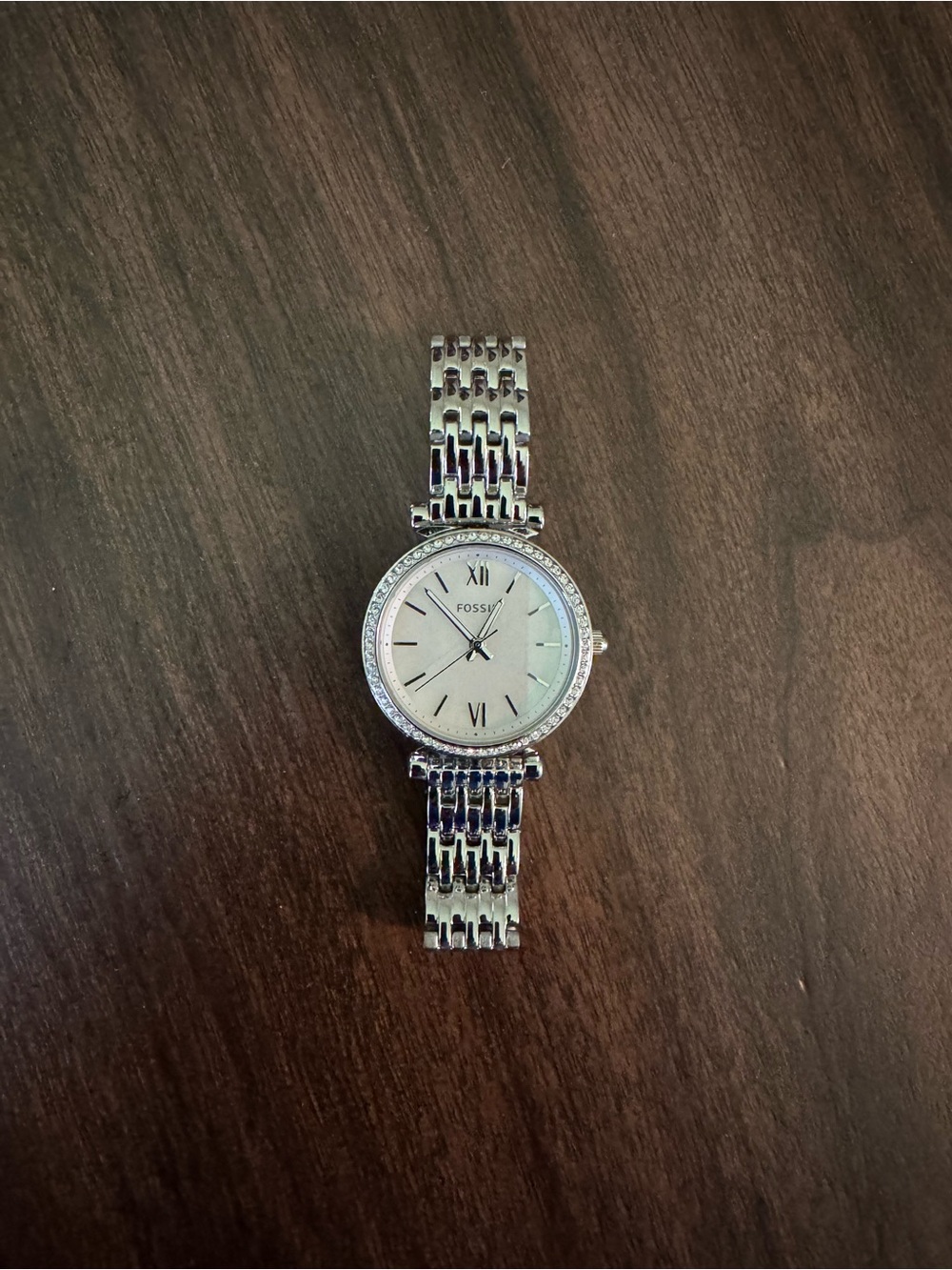 Fossil Women's Carlie Mini Three-Hand, Stainless Steel Watch, ES4647